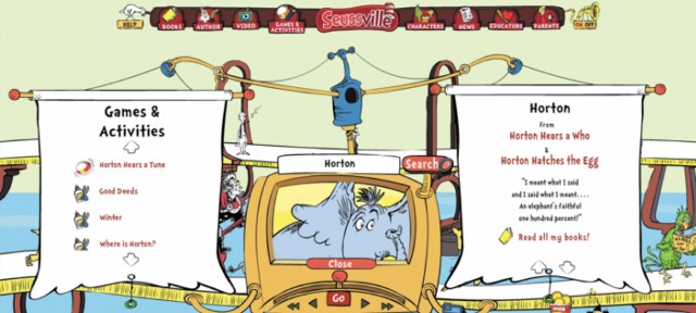 図5.2:Seussvilleは、たとえ子どもたちが他人とやりとりをしていなくても、社交的に感じられるようになっています。