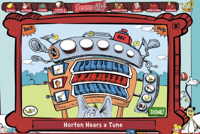 図5.3:「Horton Hears a Tune」は、子どもたちが音楽を作曲し、共有することを可能にします。
