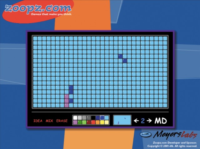 図5.8:Zoopz.comのモザイク画作成ツールによって、子どもたちは自分だけの素晴らしいデザインを作成することができます。