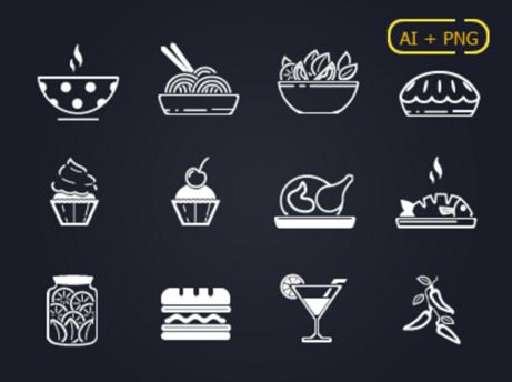 12 Food icons