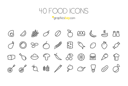 40 Food Icons