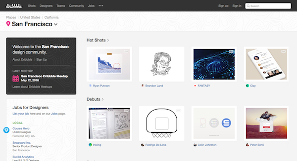 Dribbble より